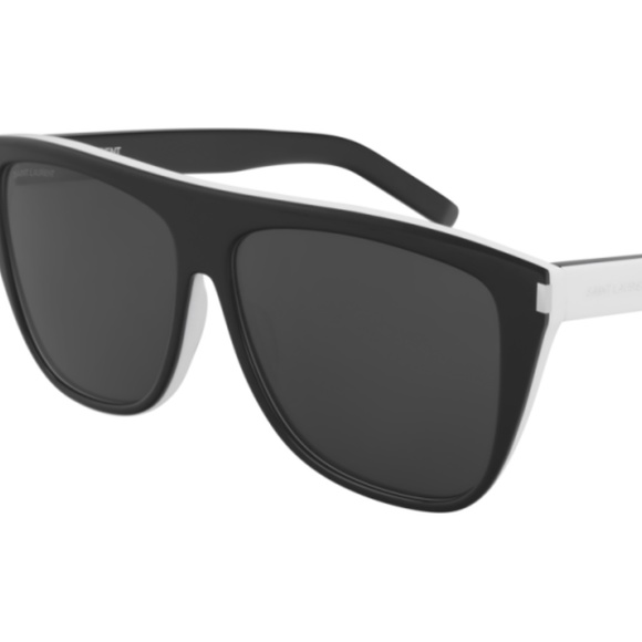 SAINT LAURENT SAINT LAURENT NEW WAVE SUNGLASSES SL 1 019 BLACK/WHITE 59MM YSL - Picture 1 of 5
